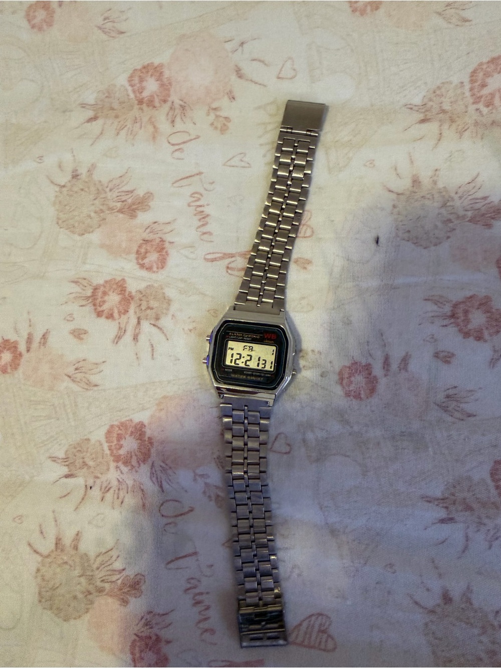 Classic Stainless Steel Digital Watch